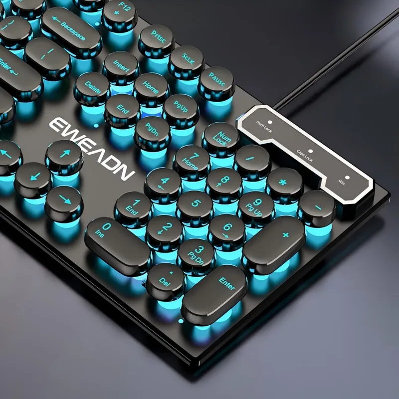 Gaming Keyboard Nearby - مجموعة لوحة مفاتيح وماوس بتصميم ريترو