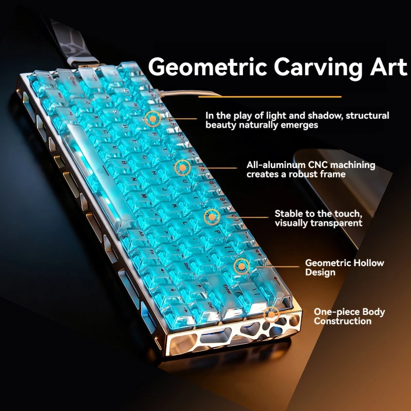 Gaming Keyboard Hot Swappable - لوحة مفاتيح ميكانيكية للألعاب IROK MG63