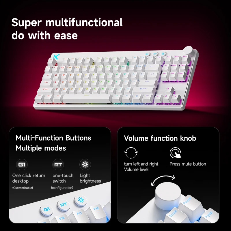 لوحة مفاتيح ألعاب سلكية مغناطي - مراجعة Gaming Keyboard Hot Swappable وسعره