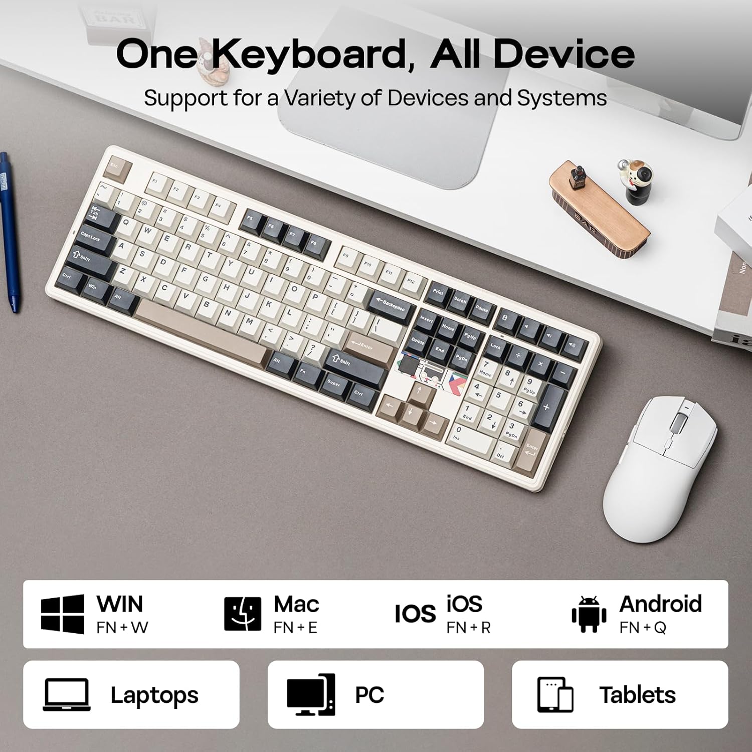 لوحة مفاتيح الألعاب اللاسلكية  - مراجعة Gaming Keyboard Hot Swappable وسعره