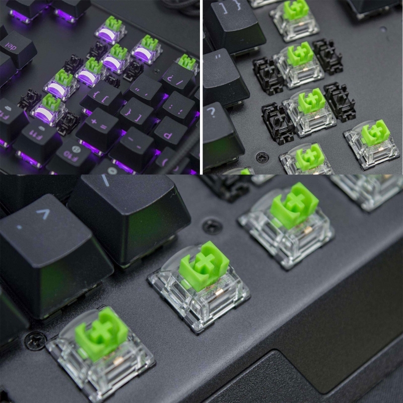 2 قطعة 3Pin الأخضر RGB مفاتيح  - مراجعة Gaming Keyboard No Rgb وسعره